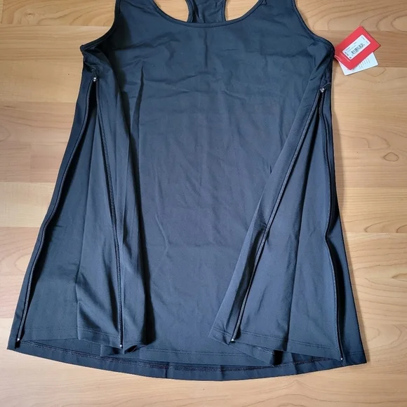 Spanx Transformation Black Side Zipper Racerback Tank Top Size M NWT - Picture 6 of 13